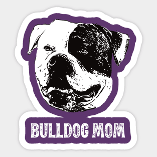 American Bulldog Mom Bulldog Graphic Sticker